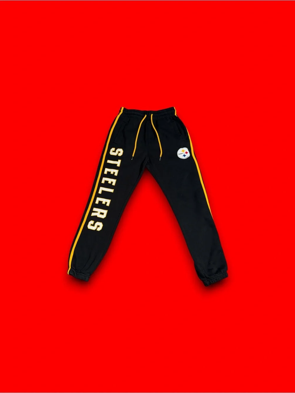 Pittsburgh Steelers NFL Ultra Game embroidered tapered sweatpants black small